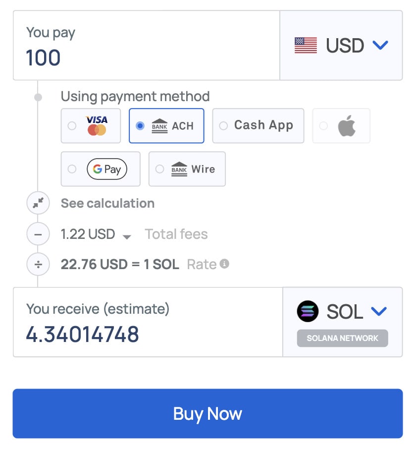 Using Transak to buy crypto in Brave Wallet