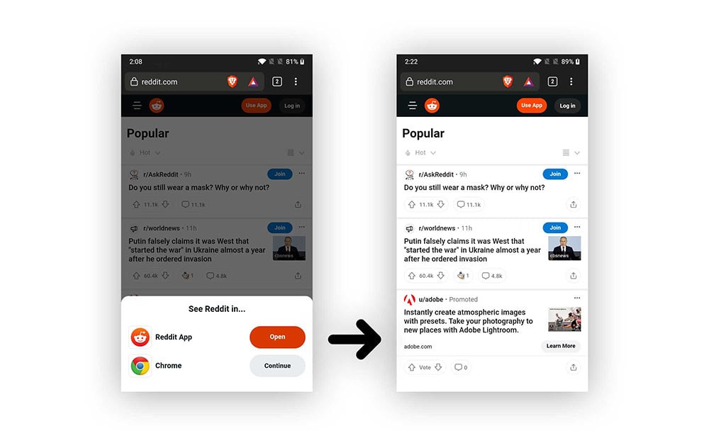 'Open in App' Annoyances