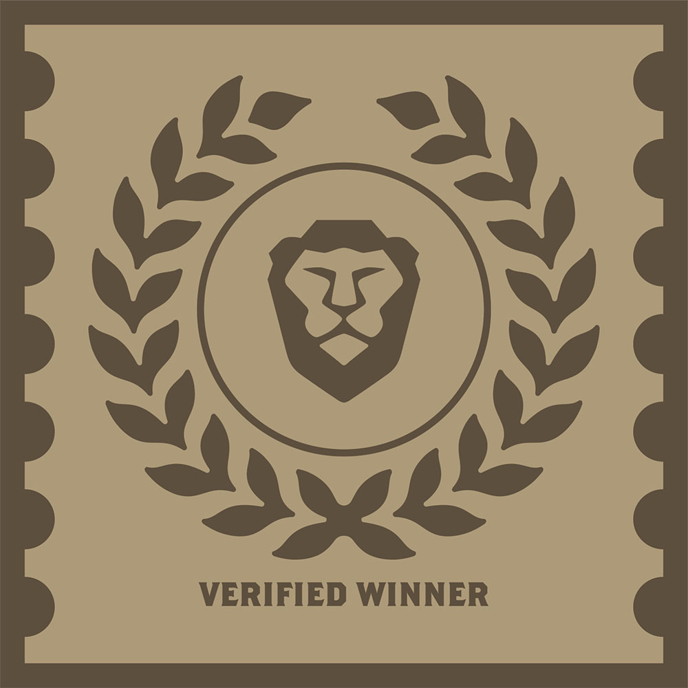 Sample ticket. Real winning tickets will contain contact information and instructions.