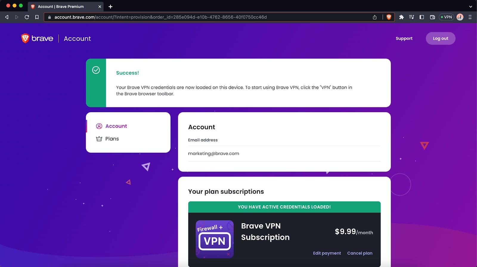 Desktop VPN subscription