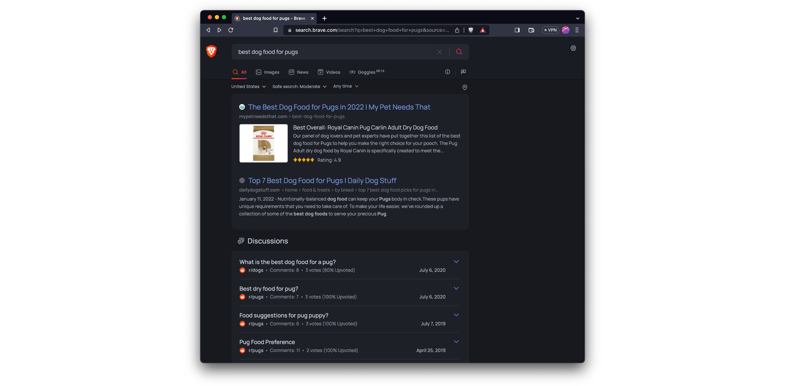 Brave Search discussions